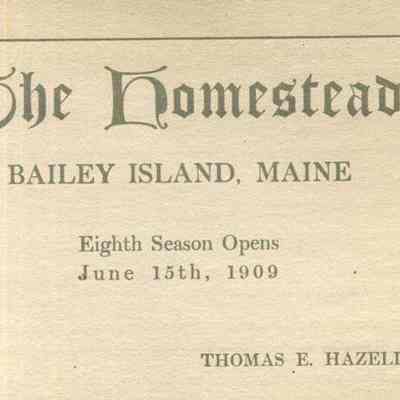Advertisement for the Homestead, Bailey Island