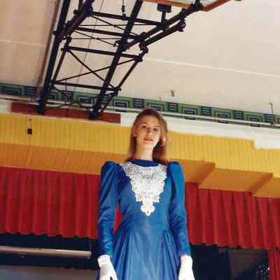 Kristen Stevens participant #5 in the gown competition