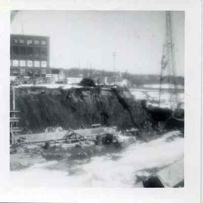 Building of Route 1 underpass, 1961