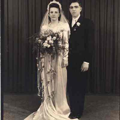 Wedding photo of an unknown couple.
