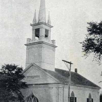A picture postcard view of the Kellogg Church. c. 1939.