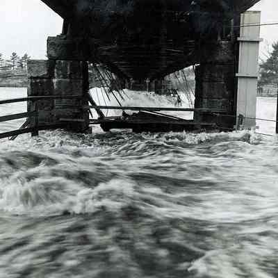 Flooding under the Black Bridge during the Flood of 1936