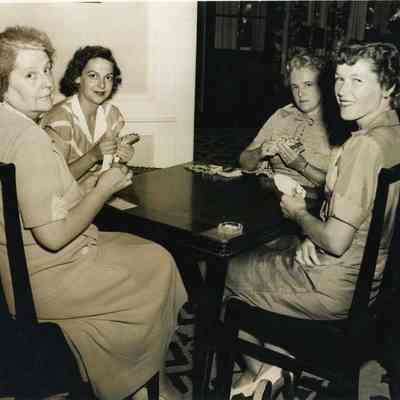 Four Ladies Playing Cards