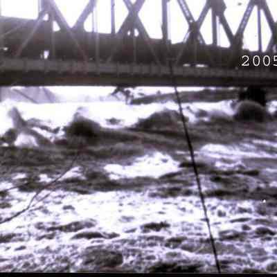A photo of the water going under the Black Bridge