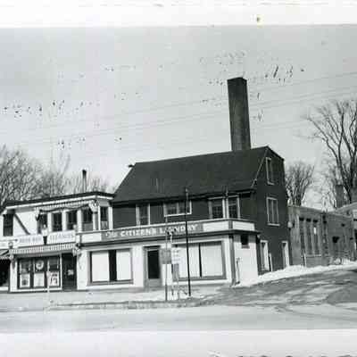 North corner of Maine and Dunlap Streets, Brunswick, April 1, 1956