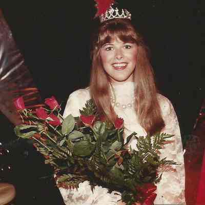 A color photograph of the 1984-85 Bunswick Teen Queen Kelley Donovan..