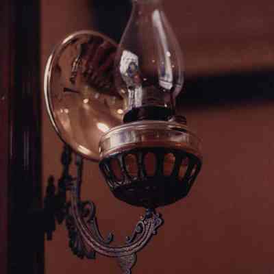 A photo view of an old oil lamp. 1/25/1991.