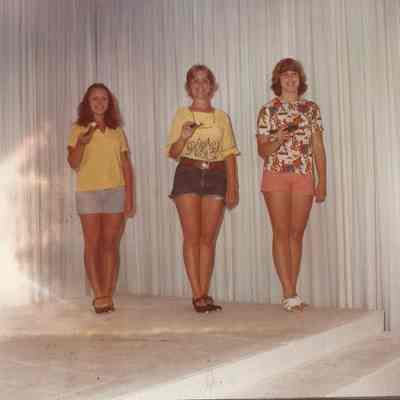 Opening number at rehearsal Linda Hinckley, Becky Beck and Suzanne Davis