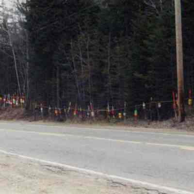 Buoys Lining the Side of Route 123 in Protest of Liquified Natural Gas