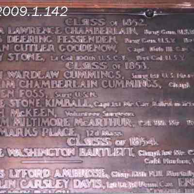 A photo of a plaque at Bowdoin College
