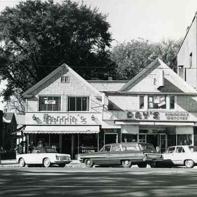 A photo of 82 - 86 Maine St. c. 1967.