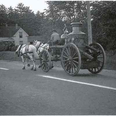 Horse Drawn Fire Pump in Brunswick's 200th Anniversary Parade