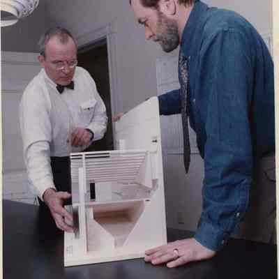 A photo view of Douglas Richmond and Robert Kahn. 2/20/1992.