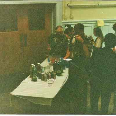 A color photograph of the serving line for soda