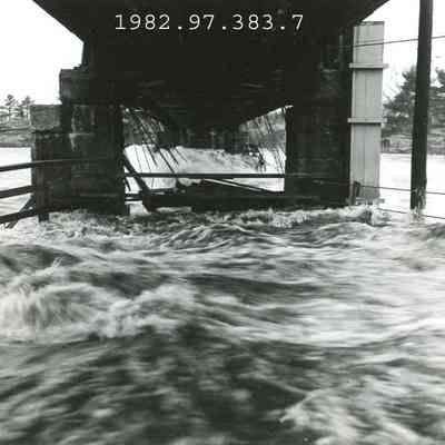 A view of the Black Bridge during the 1936 flood.