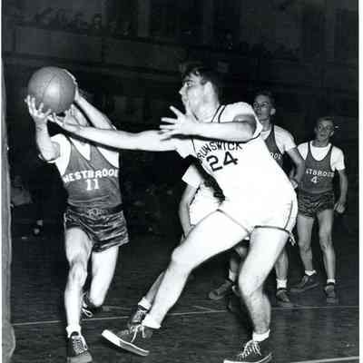 Five Boys Playing Basketball
