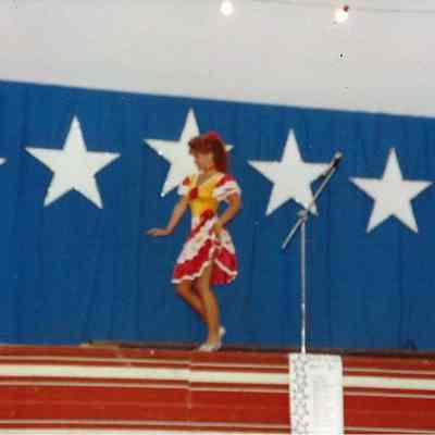 Lisa Kelly dancing at the Topsham Variety Show