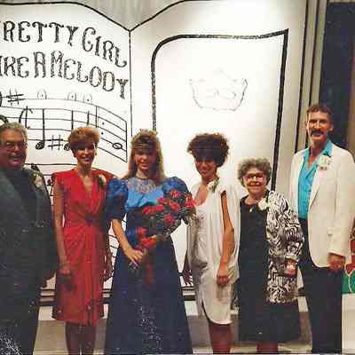 judges, Fr. Parent, Audrey Yiles, Teen Queen Lisa Kelly, Bonnie Gardner, Ellen Cooper and Brad Adams.