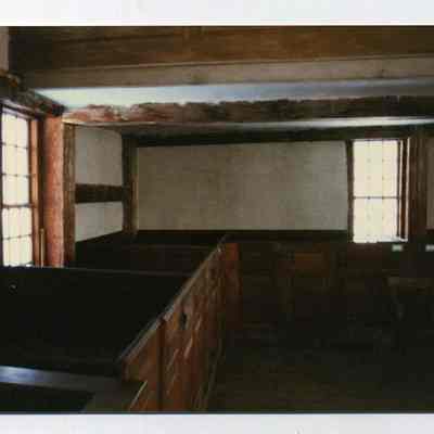 Harpswell Meeting House, interior view, 1987
