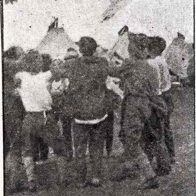 Private Girard in the Blanket Toss