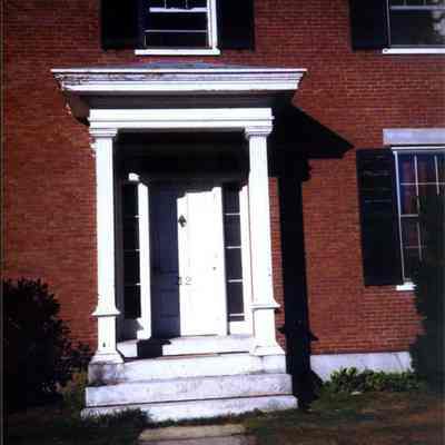 Front door of the Peleg Curtis house.