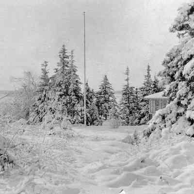 Mere Point Road in the Snow