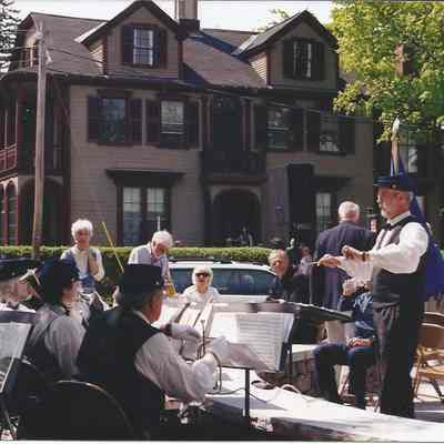 Band Plays in front of the Chamberlain Museum