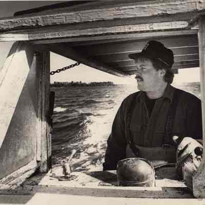 A photo view of Dan Catlin of South Harpswell. 3/26/1991.