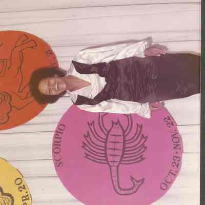 Diana Johnson is pictured with her Zodiac sign, Scorpio. Birthday 10/26