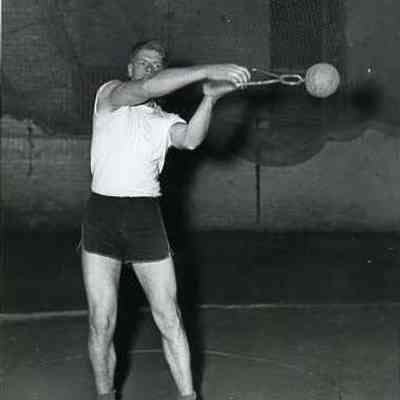 Stan Johnson Throwing a Hammer