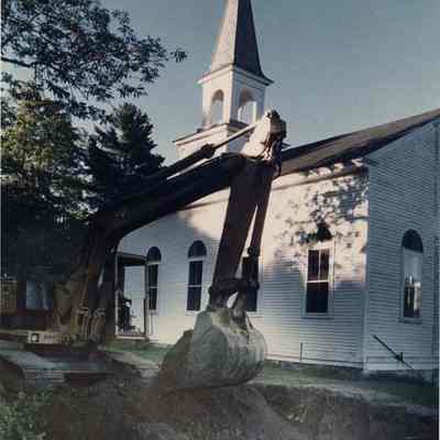 A photo view of construction work. 8/26/1988.