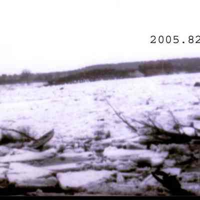 A photo of the Androscoggin River during the 1936 flood.