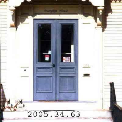 Front door to 153 Park Row, (Pumpkin House.)