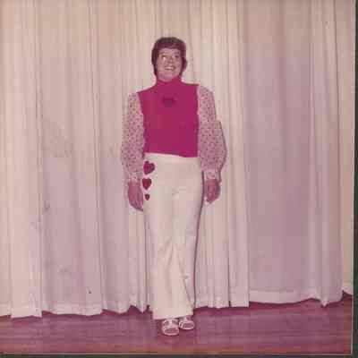 Contestant #7 Cynthia Mabb possing in her opening number costume.