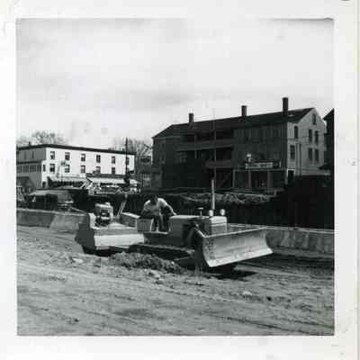 Building of Route 1 underpass, 1961