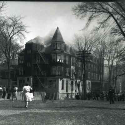 A photo of the Hotel Eagle fire.