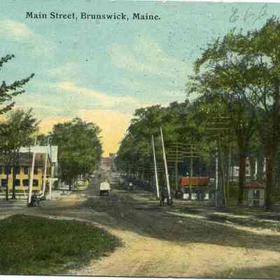 Postcard, Main Street, Brunswick