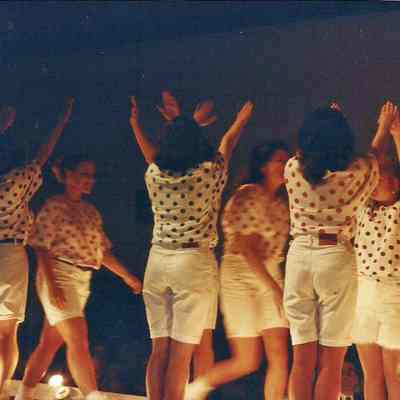 the participants returning to stage.
