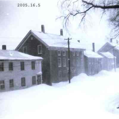 Mill Street, Brunswick, Maine during blizzard of 1952
