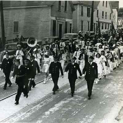 Policemen Leading a Parade