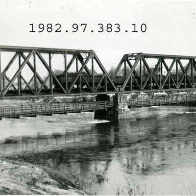 After the flood upper railroad bridge