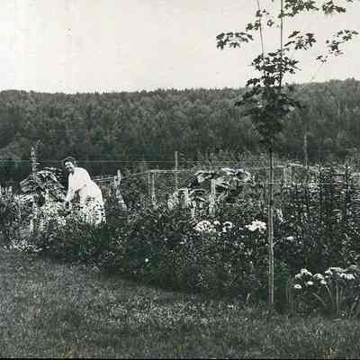 Mrs. Seymour and her garden