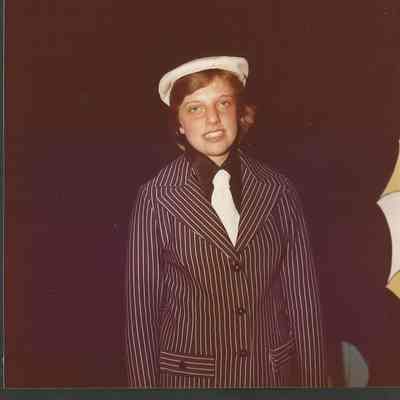 Joanne St. Pierre posing in her talent costume.