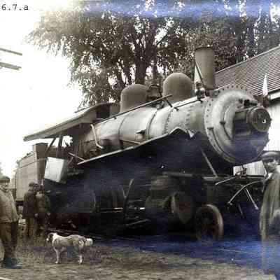 Train engine at Maine Central RR station in Brunswick,