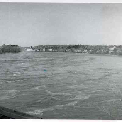 1987 Androscoggin River Flood, Topsham from MCRR Bridge