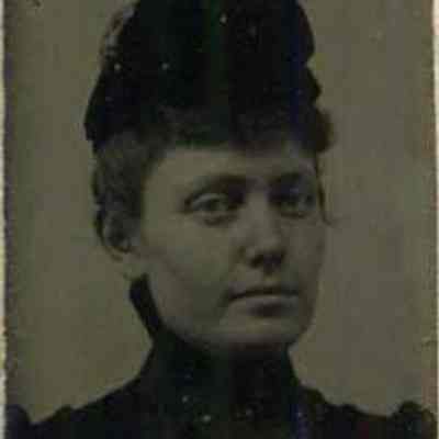 A tintype of Frances Hacker. 4/7/1890.