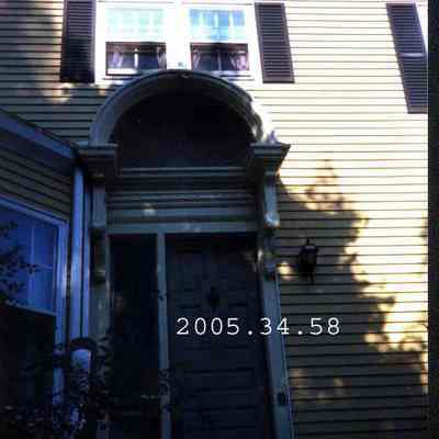 A view of the front door to 163 Park Row.