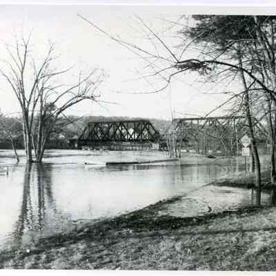 1987 Androscoggin River Flood, Mill Street Flooded