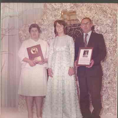 The 1973 Pageant Award and Dedication Award winners. Doris Bernier