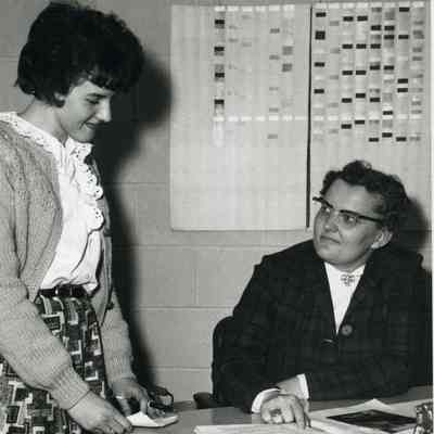 Jane Croston and Miss Rasmussen. c. 1962